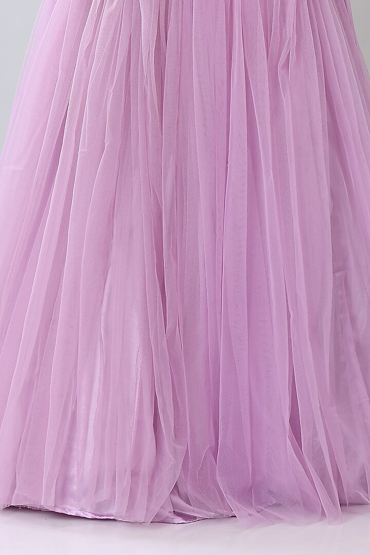 Lilac Floral Embroidered Wedding Lehenga Set by Lilac at Pernia's Pop Up Shop