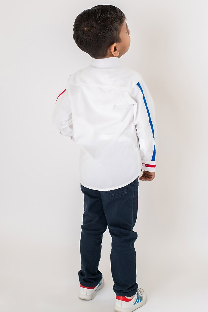 White Cotton Shirt For Boys by Li'l Angels at Pernia's Pop Up Shop