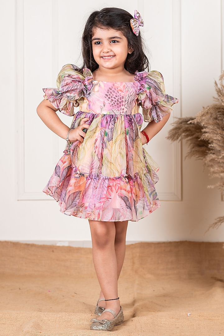 Multi-Colored Organza Dress For Girls by Li'l Angels at Pernia's Pop Up Shop