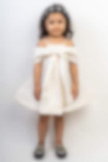 White Silk Dress For Girls by Li'l Angels at Pernia's Pop Up Shop