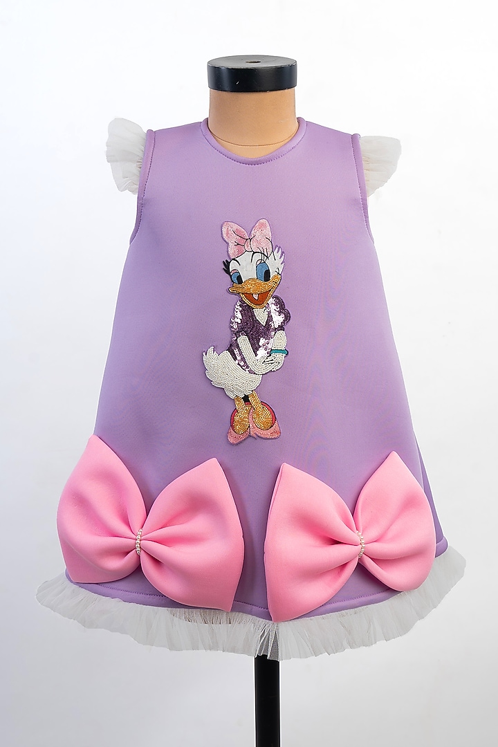 Lilac Scuba Dress For Girls by Li'l Angels at Pernia's Pop Up Shop