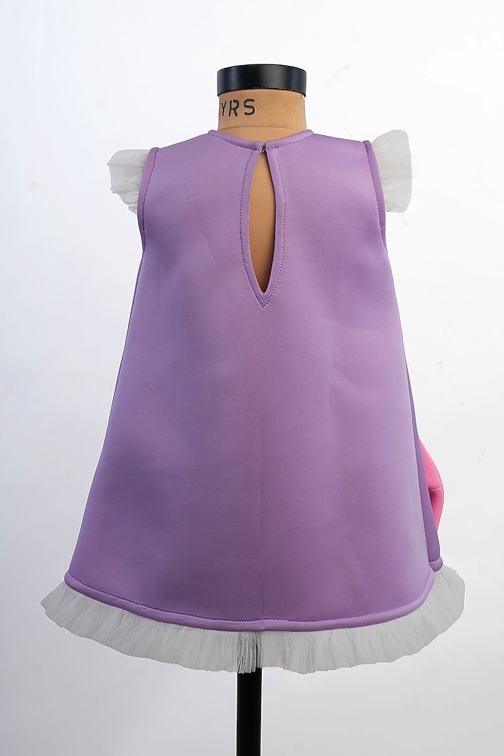 Lilac Scuba Dress For Girls by Li'l Angels at Pernia's Pop Up Shop