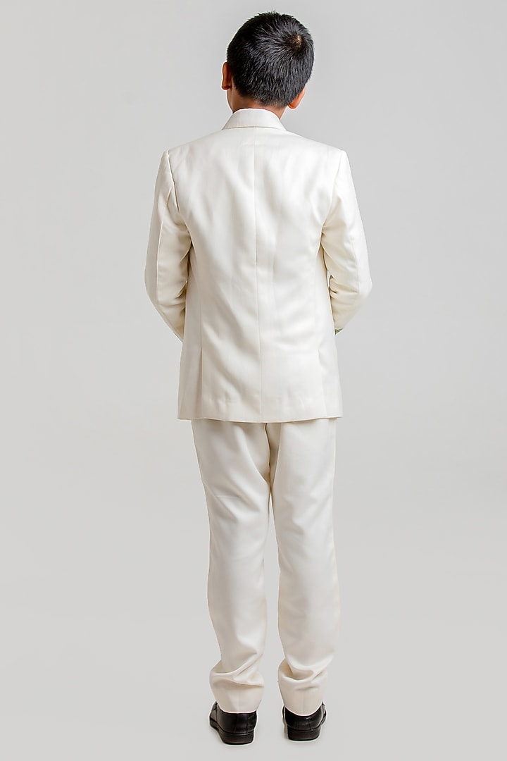 White Suiting Blazer Set For Boys by Li'l Angels at Pernia's Pop Up Shop