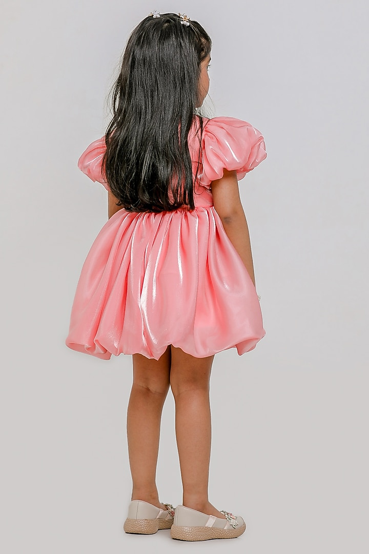 Peach Jimmy Choo Dress For Girls by Li'l Angels at Pernia's Pop Up Shop