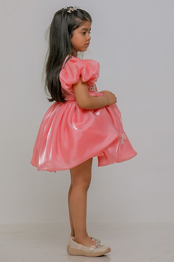 Peach Jimmy Choo Dress For Girls by Li'l Angels at Pernia's Pop Up Shop