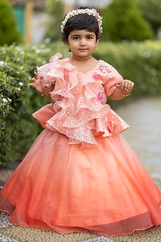 Buy Organza Dress for 1-2 Year Girls Online from Indian Luxury