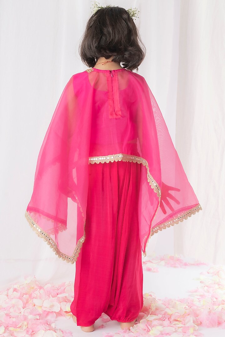 Pink Organza Cape Set For Girls by Li'l Angels at Pernia's Pop Up Shop