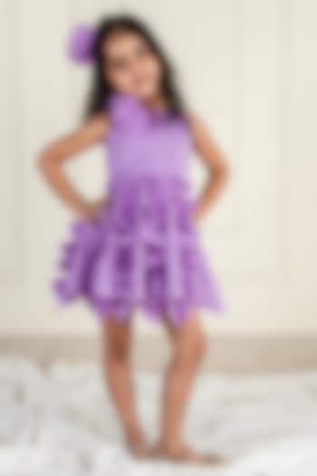 Lilac Scuba Dress For Girls by Li'l Angels at Pernia's Pop Up Shop