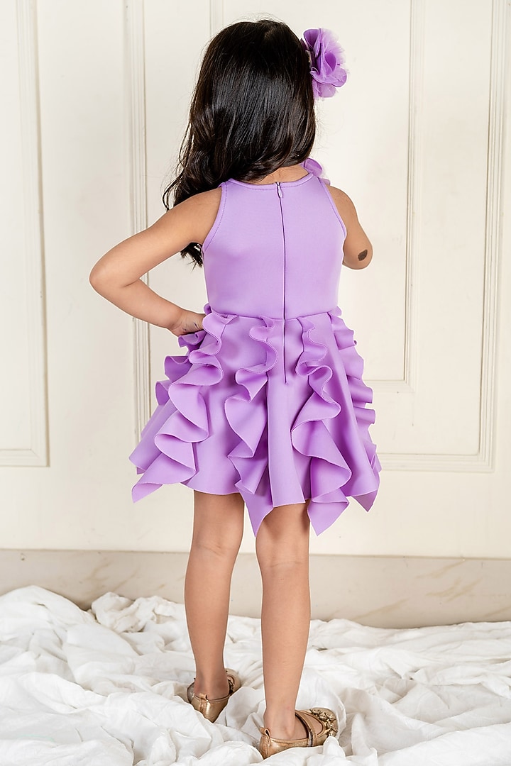 Lilac Scuba Dress For Girls by Li'l Angels at Pernia's Pop Up Shop