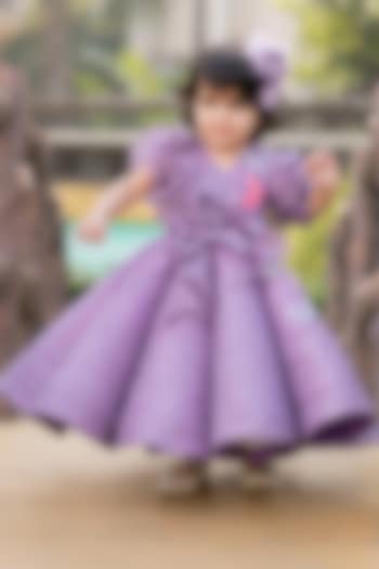 Purple Sequin Gown For Girls by Li'l Angels