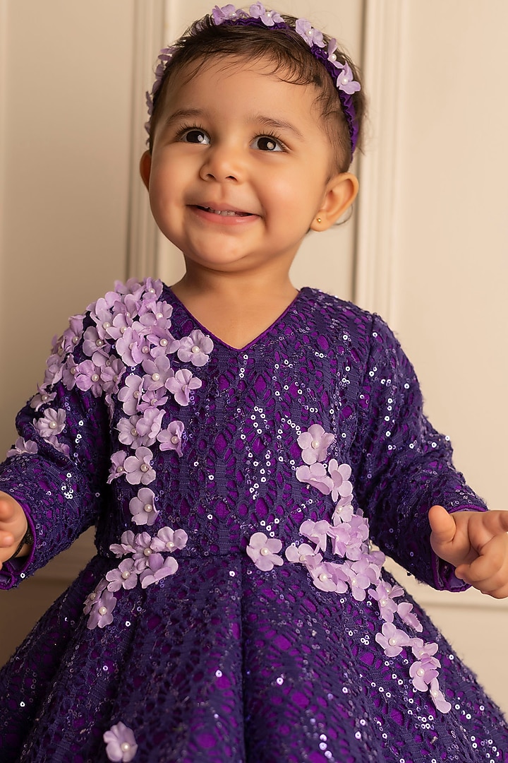 Purple Lace Gown For Girls by Li'l Angels at Pernia's Pop Up Shop