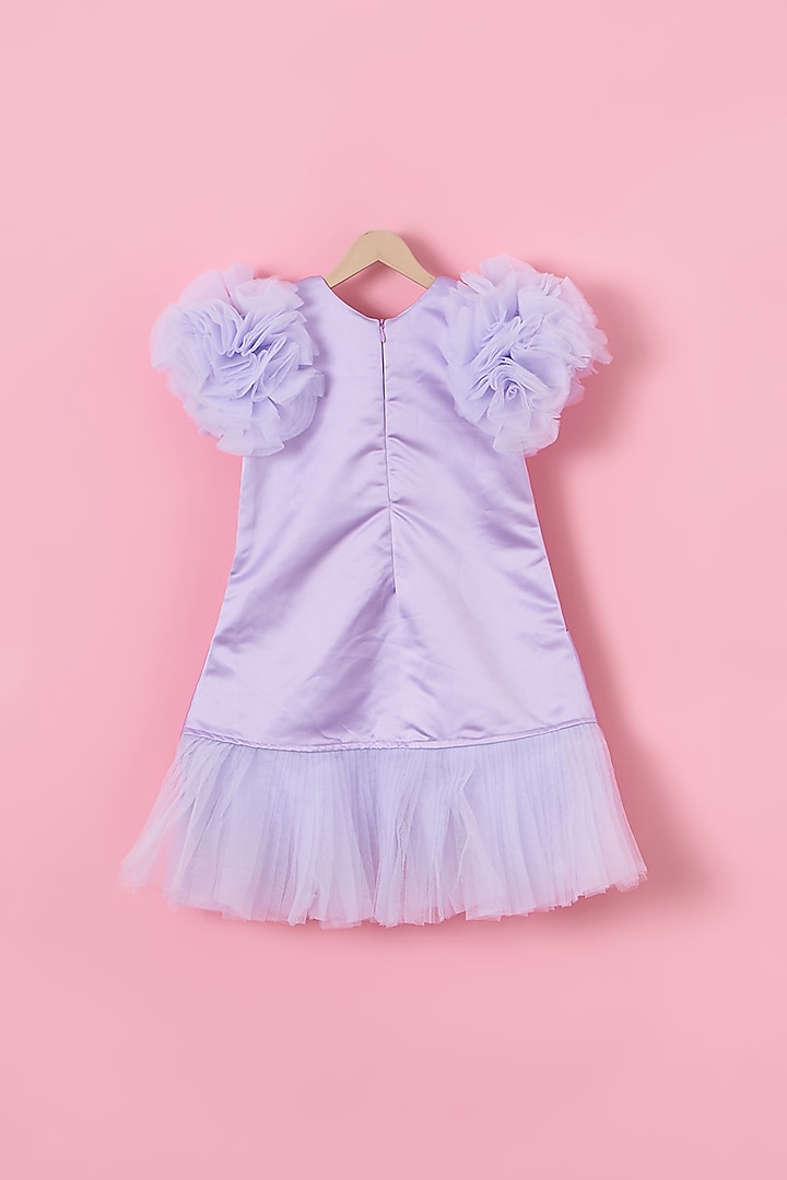 Violet Premium Satin A-Line Bow Dress For Girls by Lilglam at Pernia's Pop Up Shop