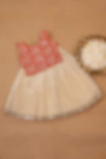 Off-White Tissue Skirt Set For Girls by Li & Li Boutique at Pernia's Pop Up Shop