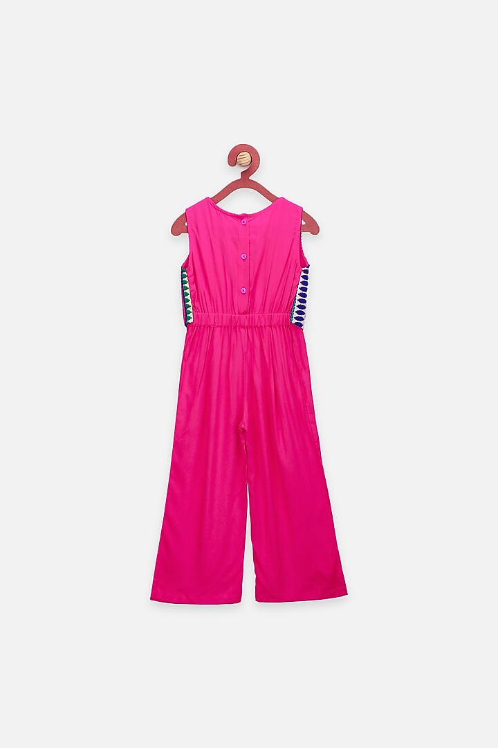 Multi-Colored Rayon Jumpsuit For Girls by LIL PICKS at Pernia's Pop Up Shop