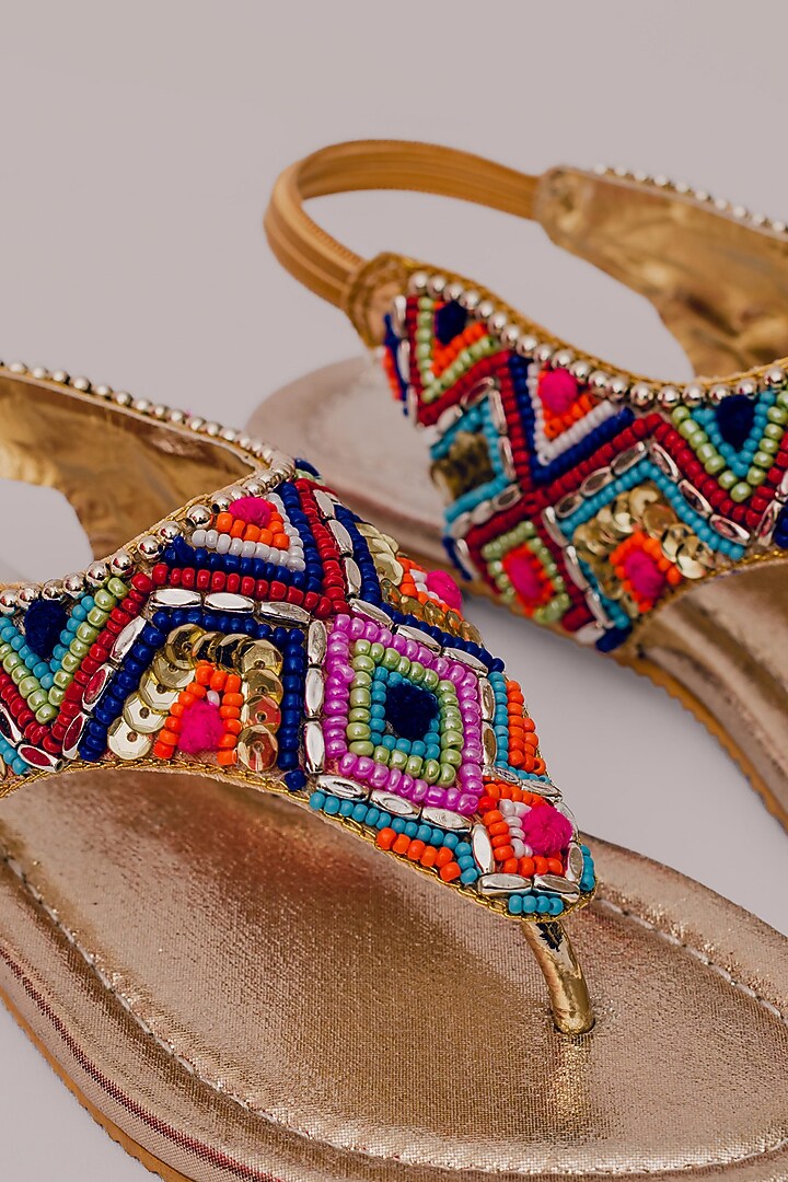 Silver Synthetic Leather Embellished Sandals For Girls by LIL PITAARA at Pernia's Pop Up Shop