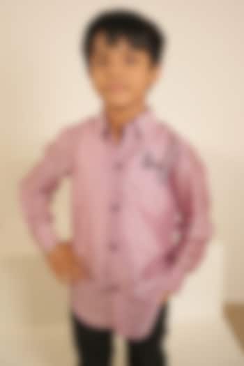Purple Russian Silk Shirt For Boys by Little Maisyy at Pernia's Pop Up Shop
