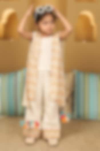 Off-White Mul Mul Sharara Set For Girls by Little Maisyy at Pernia's Pop Up Shop