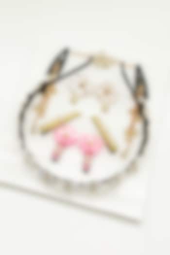 Multi-Colored Plastic Beads Headband Set For Girls by Lime by Manika at Pernia's Pop Up Shop