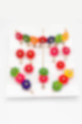 Multi-Colored Faux Floral Necklace Set For Girls by Lime by Manika at Pernia's Pop Up Shop