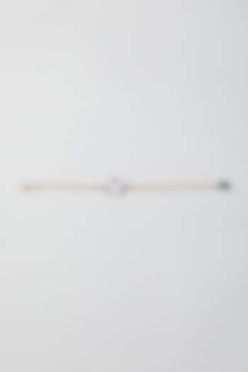 Gold Finish Enameled Evil Eye Bracelet For Girls by Lime by Manika at Pernia's Pop Up Shop