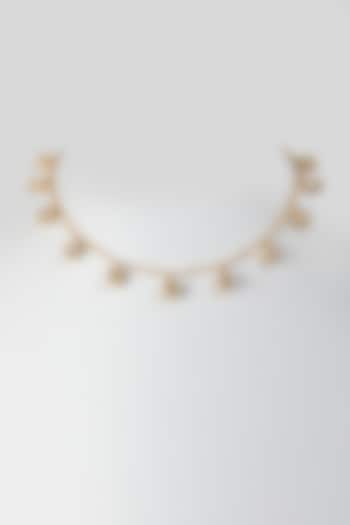 Gold Finish Beaded Necklace For Girls by Lime by Manika at Pernia's Pop Up Shop