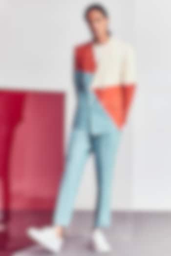 Multi-Colored Paneled Blazer by Line Outline at Pernia's Pop Up Shop