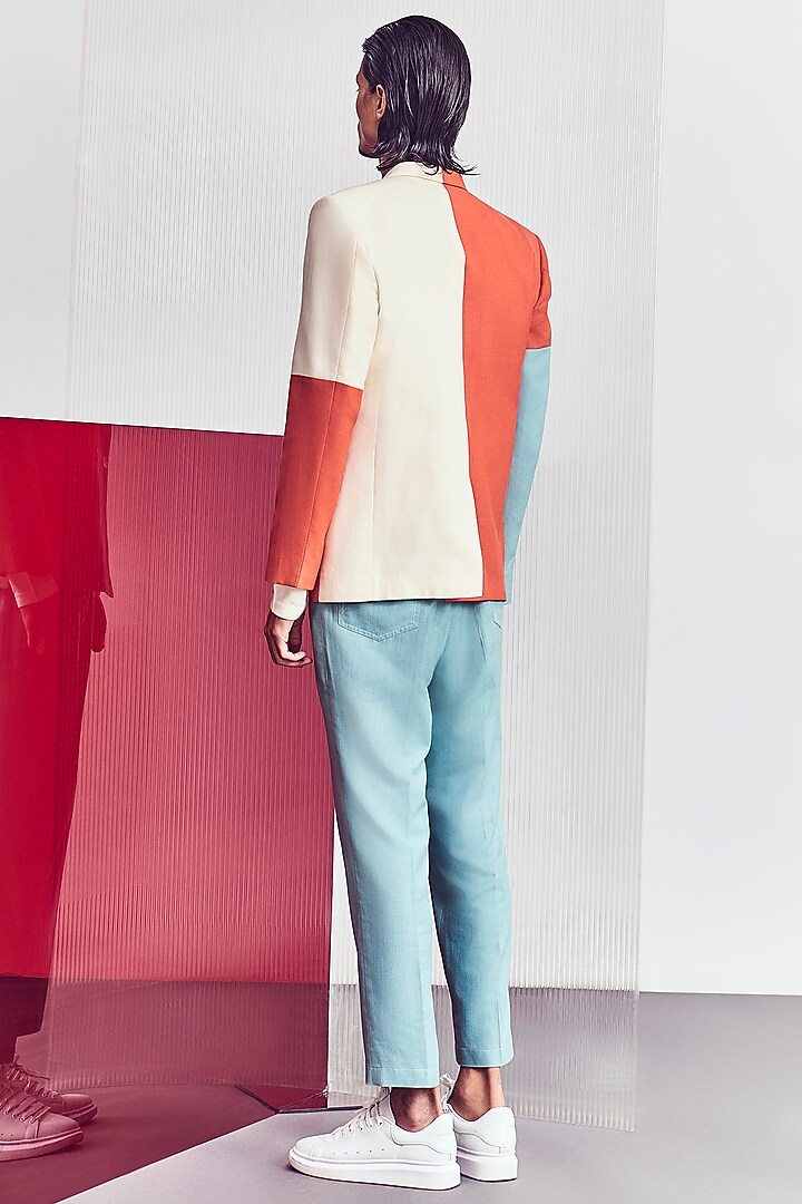 Multi-Colored Paneled Blazer by Line Outline at Pernia's Pop Up Shop