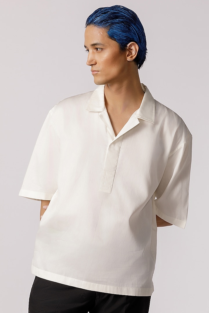 Off-White Glaze Cotton Shirt by Line Outline