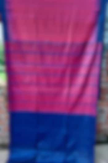 Pink Tie-Dye Handwoven Saree by Itsree
