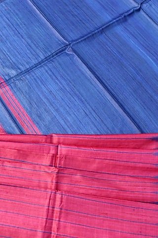 Pink Tie-Dye & Striped Handwoven Saree by Itsree