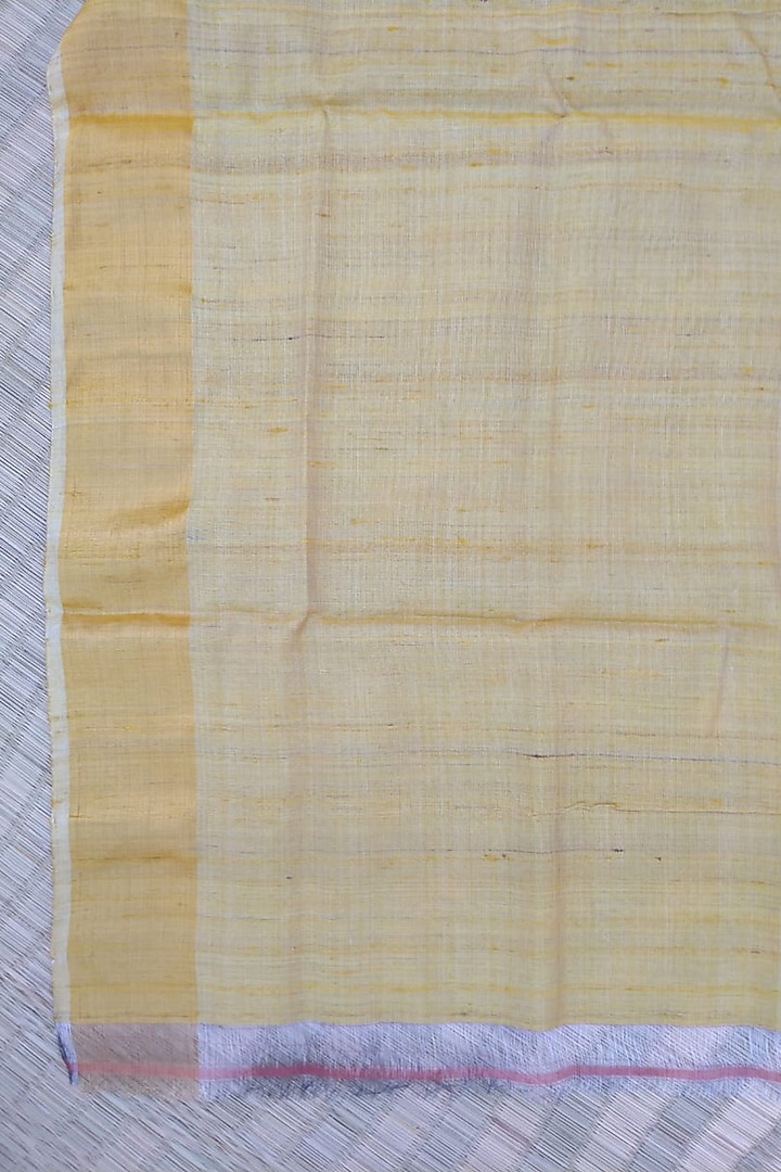 Nude Handwoven Saree With Geometric Motifs by Itsree at Pernia's Pop Up Shop