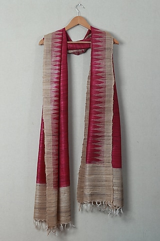Maroon Tie-Dye Dupatta by Itsree