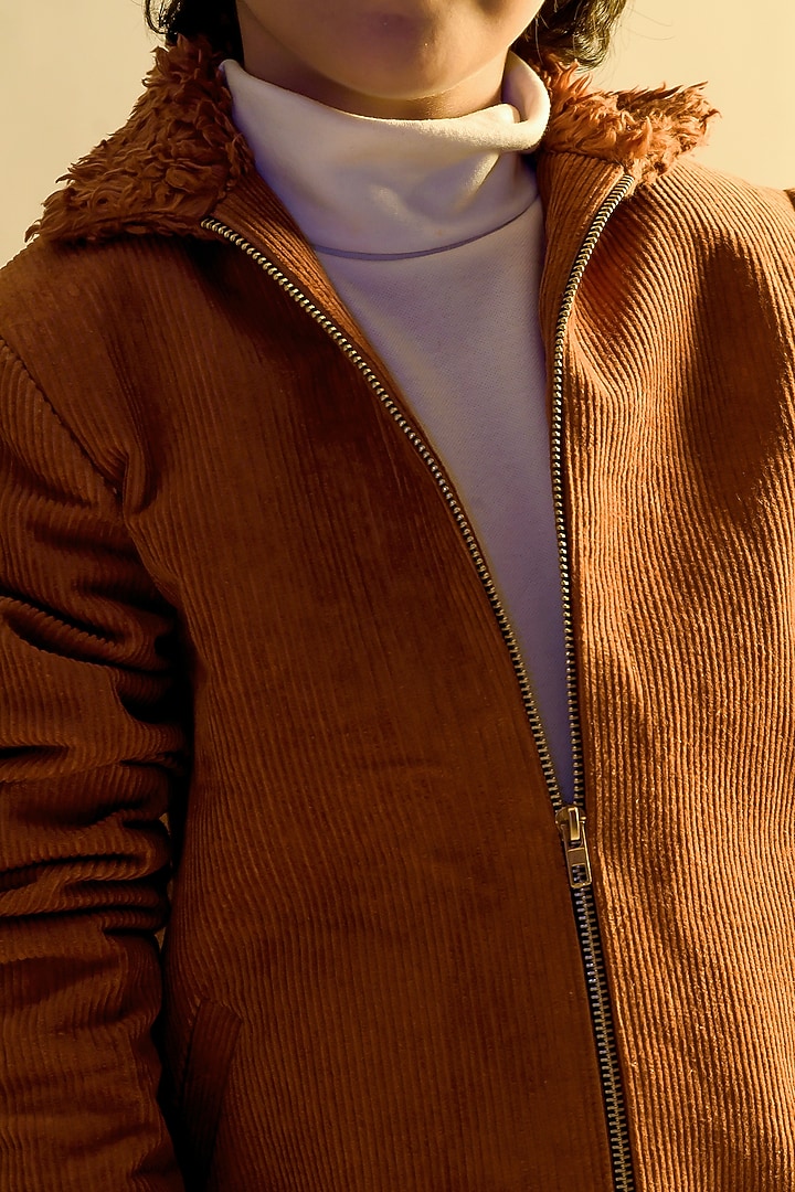 Brown Corduroy Jacket Set by Littleens at Pernia's Pop Up Shop