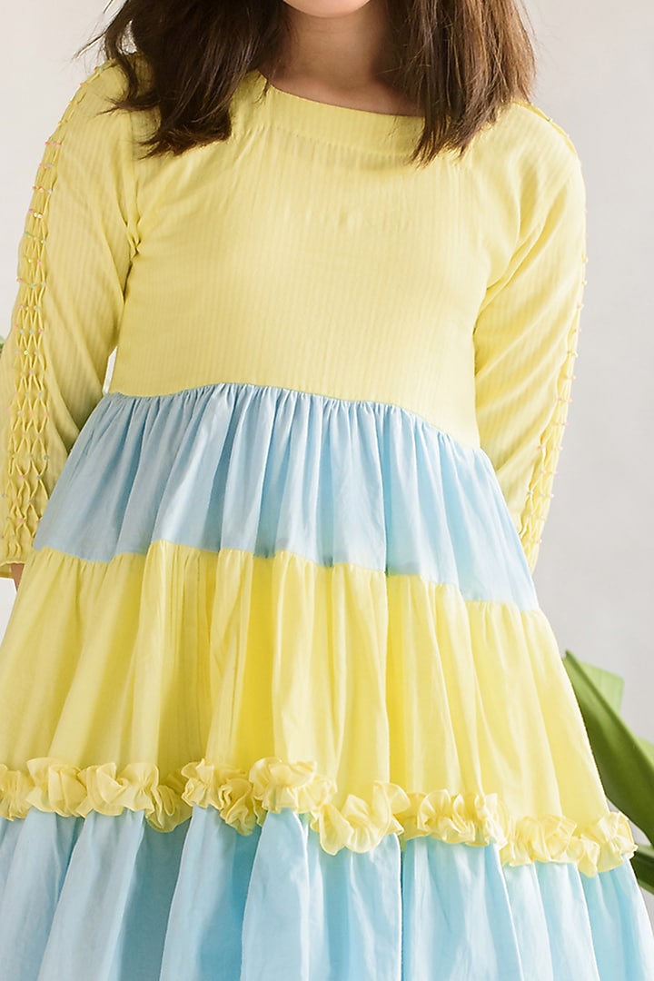 yellow and blue striped dress Lemon and Stripes Dress in Blue- Misses (S) main image 0