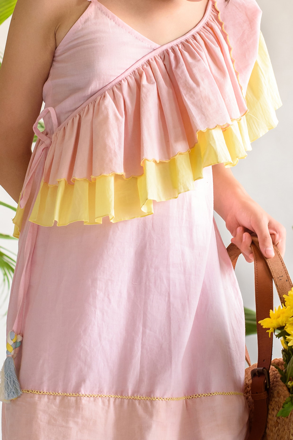 Pink blush scalloped outlet dress