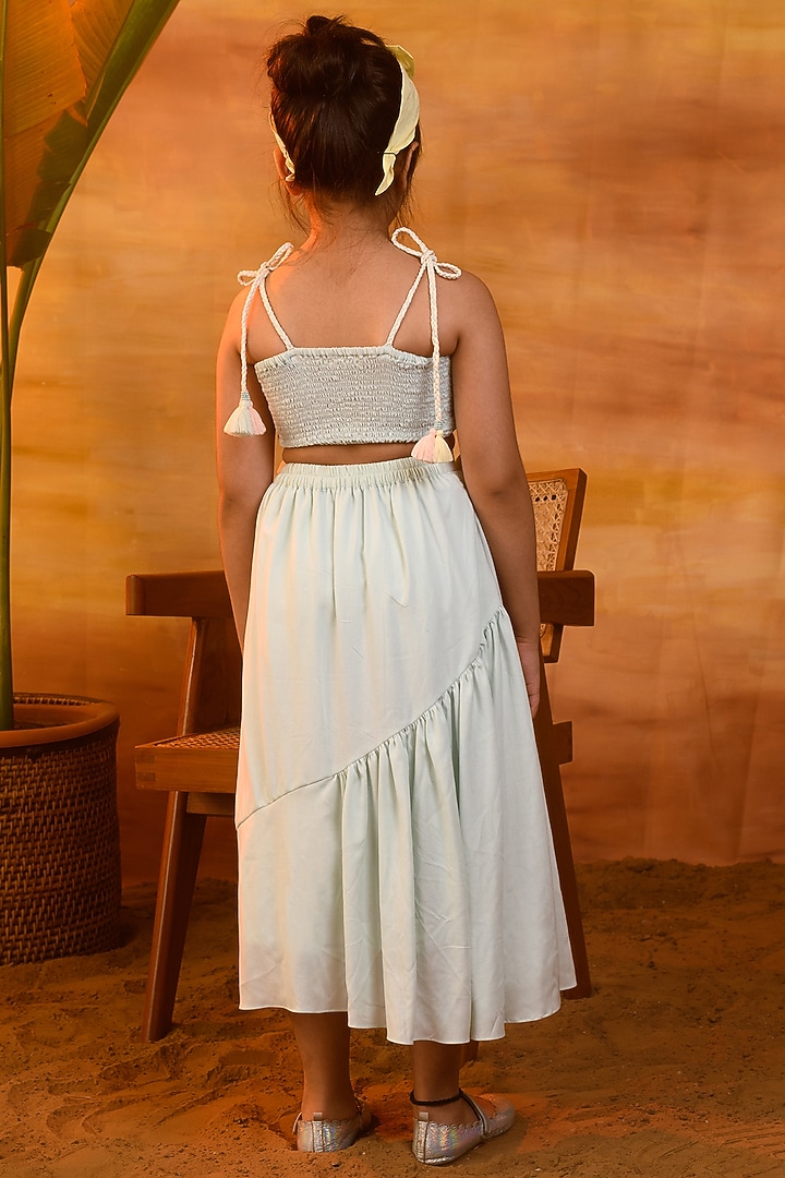 Aqua Glass Votex Co-Ord Set For Girls by Littleens at Pernia's Pop Up Shop