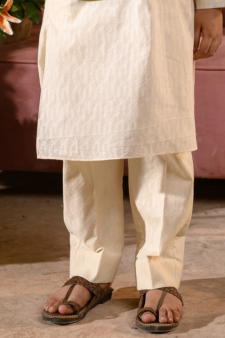Green Embroidered Nehru Jacket For Boys by Littleens at Pernia's Pop Up Shop