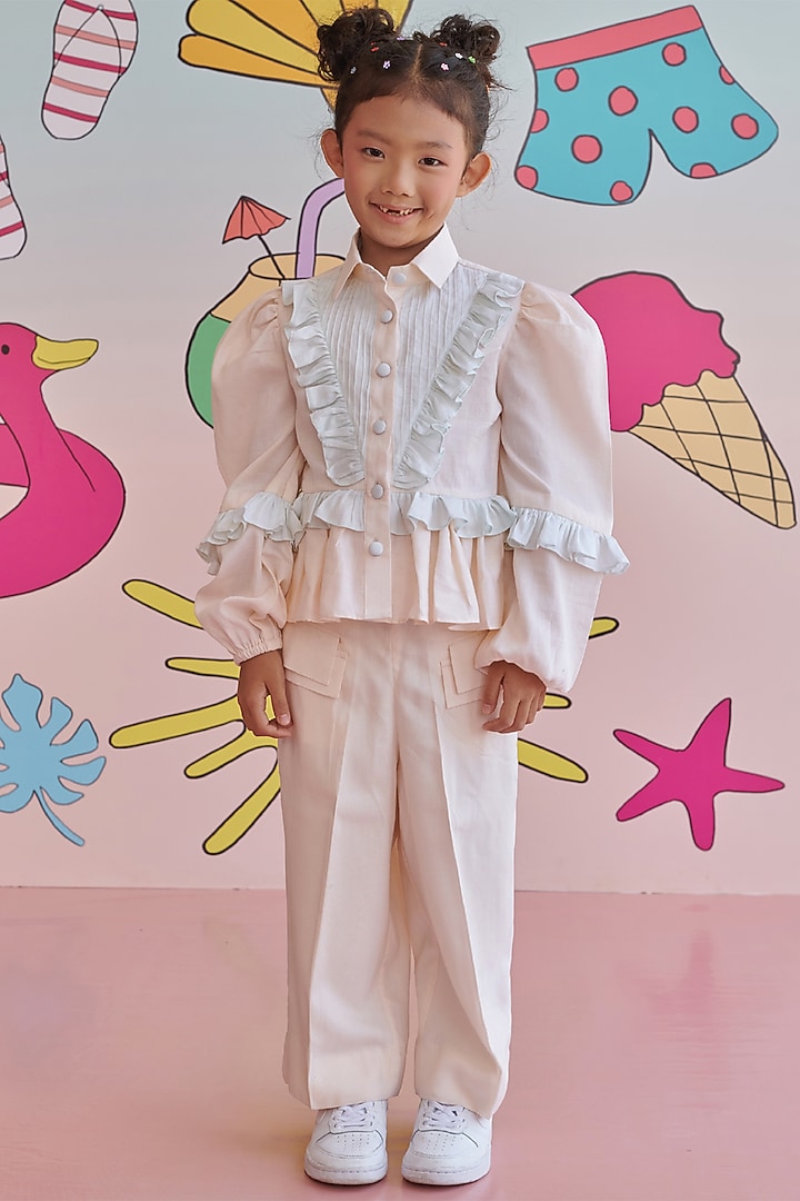 Blush Titanite Vegan Silk Co-Ord Set For Girls by Littleens at Pernia's Pop Up Shop