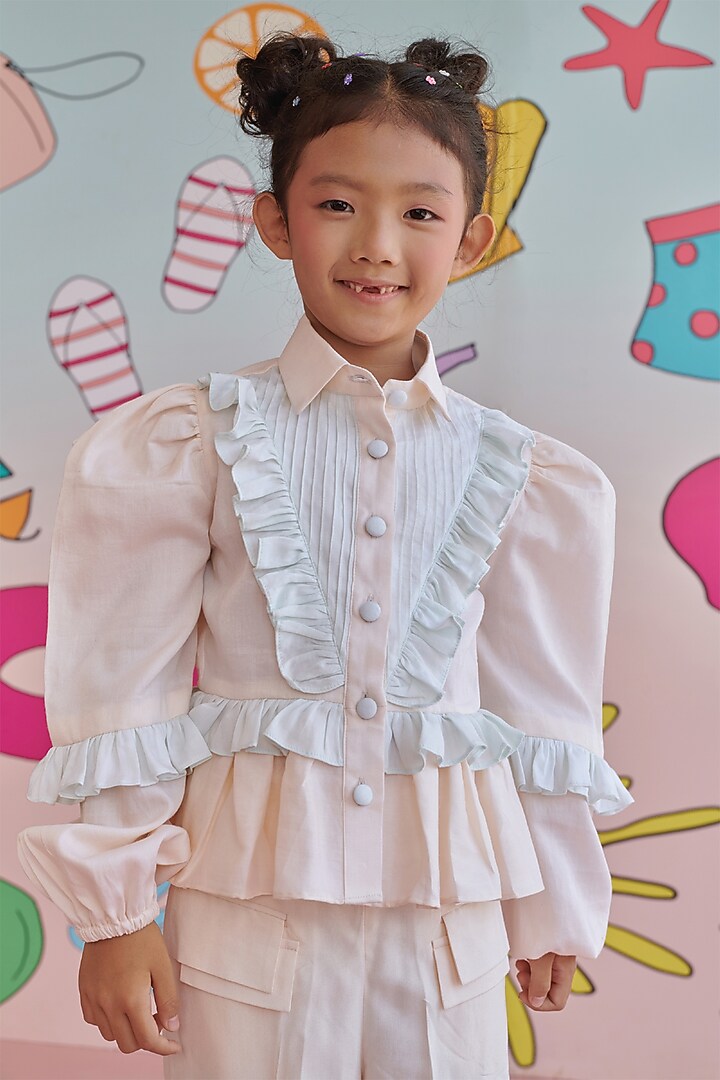 Blush Titanite Vegan Silk Co-Ord Set For Girls by Littleens at Pernia's Pop Up Shop
