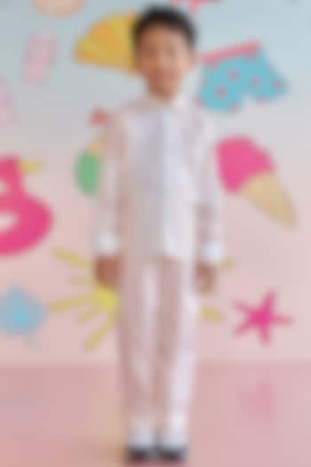 Blush Titanite Vegan Silk Co-Ord Set For Boys by Littleens at Pernia's Pop Up Shop