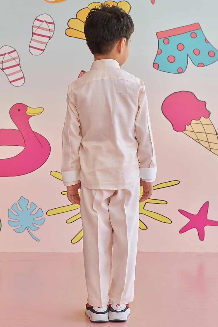 Blush Titanite Vegan Silk Co-Ord Set For Boys by Littleens at Pernia's Pop Up Shop