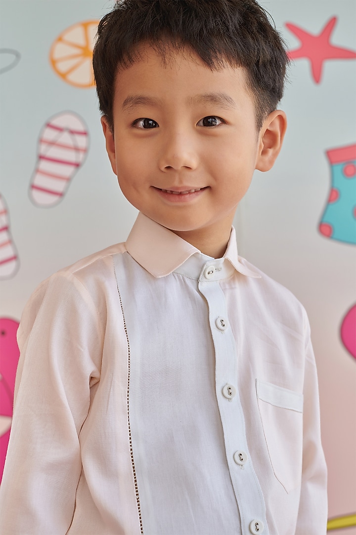 Blush Titanite Vegan Silk Co-Ord Set For Boys by Littleens at Pernia's Pop Up Shop