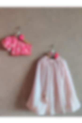 Light Pink Cotton Lehenga Set For Girls by Little Secrets