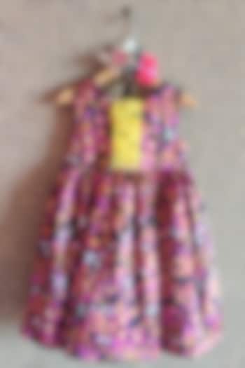 Multi-Colored Printed Frock For Girls by Little Secrets