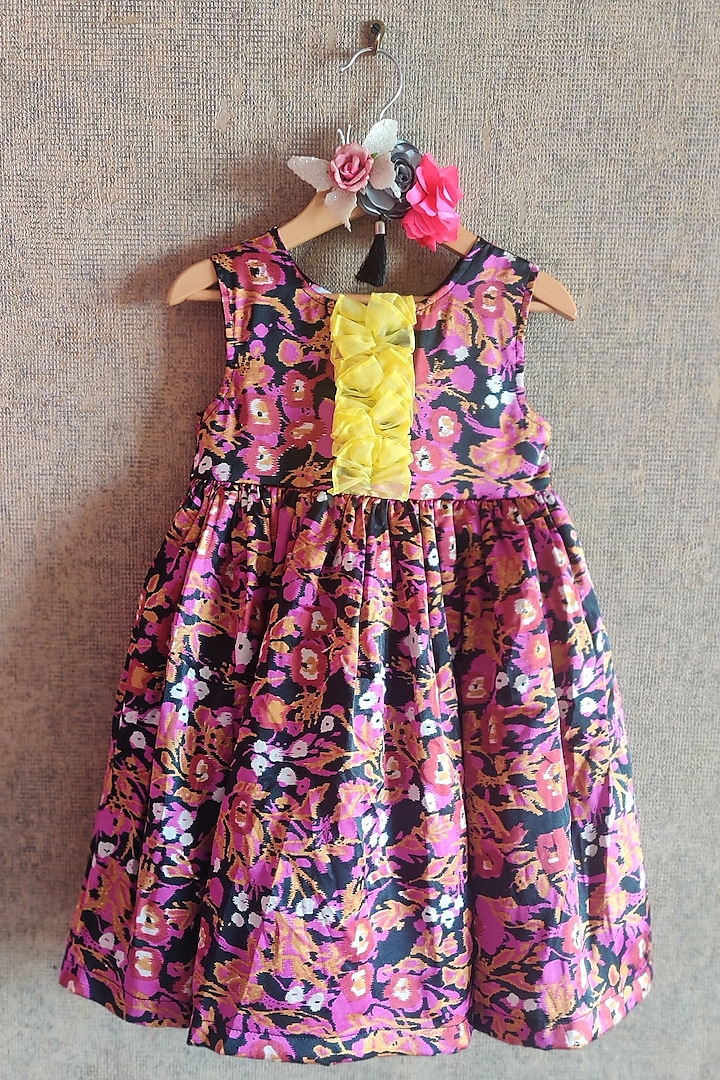 Multi-Colored Printed Frock For Girls by Little Secrets