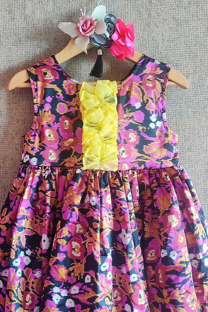 Multi-Colored Printed Frock For Girls by Little Secrets at Pernia's Pop Up Shop