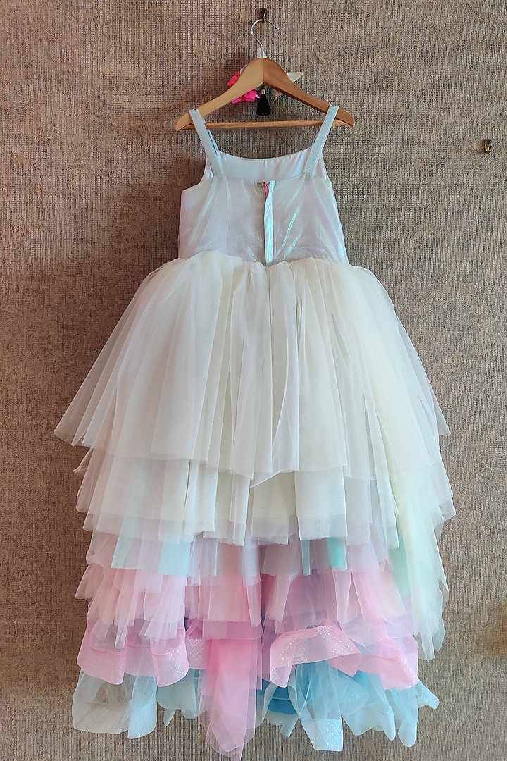 Multi-Colored Net Gown For Girls by Little Secrets at Pernia's Pop Up Shop