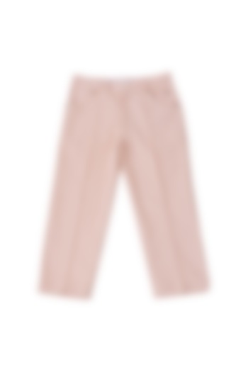 Dusty Rose Twill Cargo Pants For Boys by Little Luxury at Pernia's Pop Up Shop