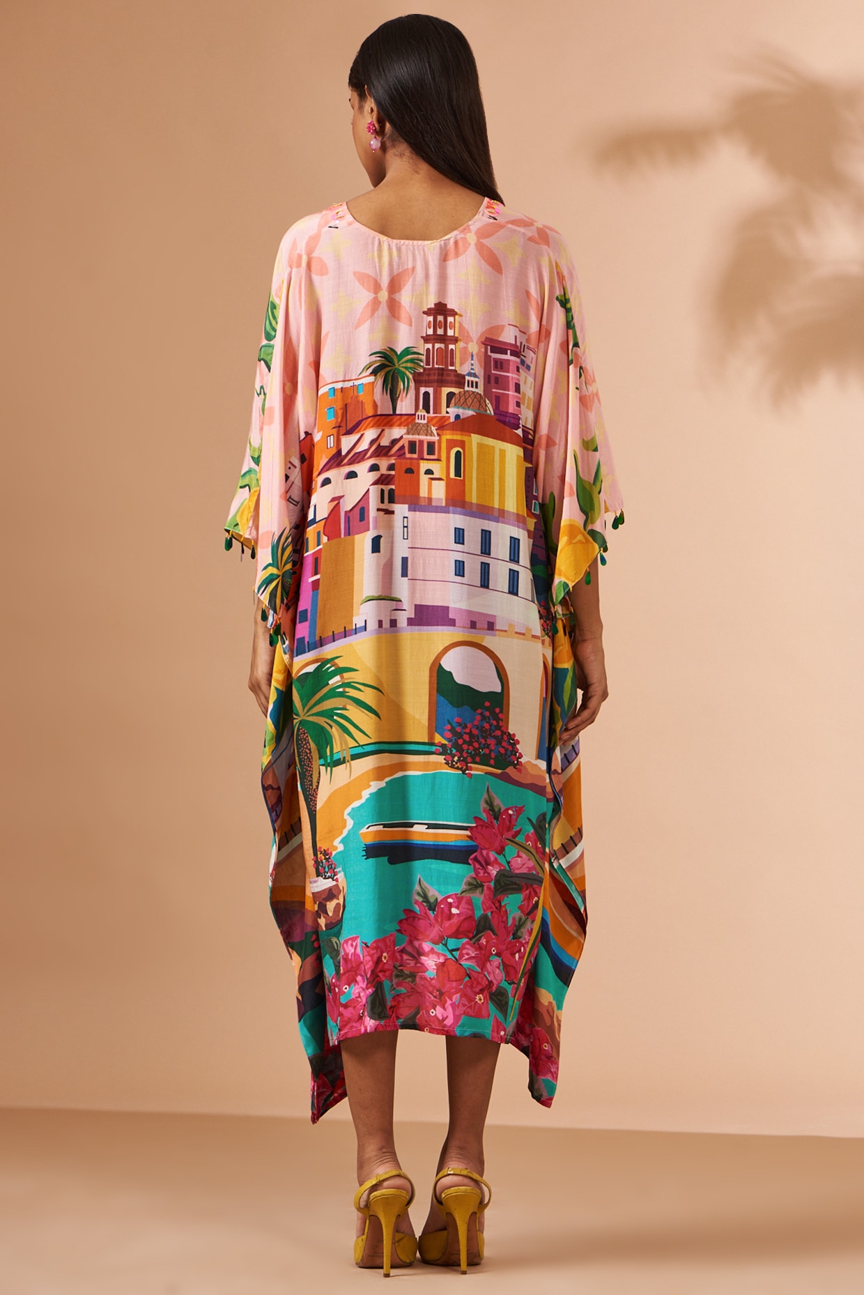 Satin shop kaftan dress