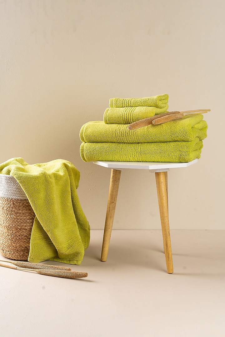 Lime Green Large Bath Towels by By ADAB at Pernia's Pop Up Shop